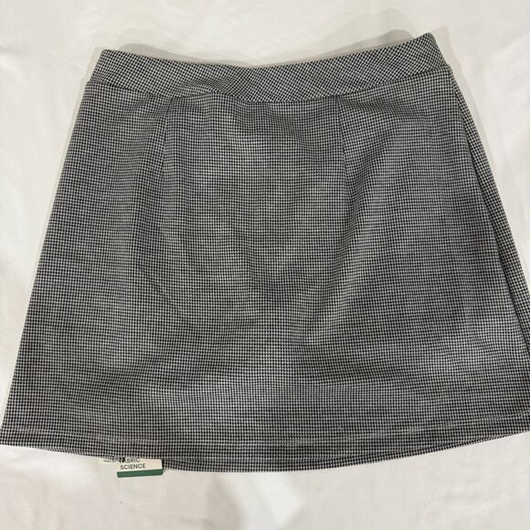 HALARA NWT High Waisted Houndstooth Mini Work Skirt Built in Shorts Size Large - Picture 5 of 10